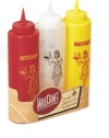 Tablecraft 1112KMC 3-Piece Nostalgia Squeeze Bottle Set, 12-Ounce