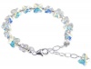 SCBR211 Sterling Silver Butterfly Clear AB Crystal Bracelet 5.5 to 7 inch Made with Swarovski Elements