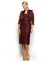 Plus Size Dusty Mauve Dress And Jacket -- Size:14 Color:Dusty Mauve