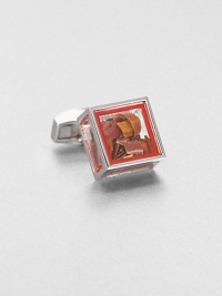 Inspired by the tale of Pandora's box in Greek mythology and featuring the Tateossian signature element of surprise, this glass-box cuff link holds chili flakes.Sold separatelyBrass and glassEnamel trimMade in United Kingdom