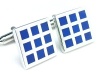 Enamel Blue Cuff Links Gift Boxed