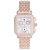 Michele Women's 'Deco' 18K Rose Gold Plate Diamond Chronograph Watch MW06P01B0046