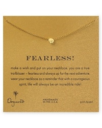 This delicate necklace from Dogeared is a little bit edgy, cast in 14 karat gold and accented by a skull shaped charm.