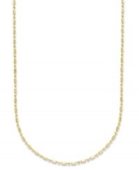 Add a touch of luxury with a simple chain. Giani Bernini's dot dash necklace is crafted in 24k gold over sterling silver. Approximate length: 20 inches.