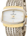 Anne Klein Women's 108401MPTT Diamond Accented Two-Tone Chain Bracelet Watch