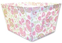 Trend Lab Fabric Storage Bin, Paisley Park Print, Large