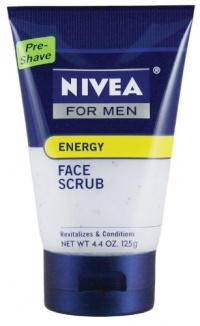 Nivea for Men Energy Face Scrub, 4.4-Oz. Tubes (Pack of 4)