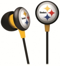 iHip NFF10200PS NFL Pittsburgh Steelers Mini Ear Buds- Black/Yellow