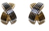 Designer Inspired Two-Tone X Earring