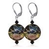 SCER178 Sterling Silver Crystal and Cloisonne Bead Earrings Made with Swarovski Elements