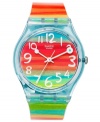 The treasure at the end of the rainbow. This colorful Swatch watch from the Color the Sky collection adds pop to your seasonal look.