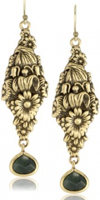 Lucky Brand Hitch Hiker Gold-Tone Floral Cluster Drop Earrings