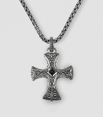 Scott Kay UnKaged tablet design is wrapped with a brass cross. Includes 26 silver chain About 1W X 1½H Made in USA