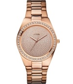 Radiance in rose: a shimmering timepiece by GUESS.