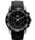 A timepiece submerged in mysterious, subtle cool, by AX Armani Exchange.