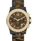 Sparkling details complement the soothing tones of this Madison watch from Michael Kors.