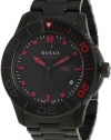 Gucci Men's YA126230 G-Timeless Dive Black IP Steel Bracelet Watch