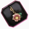 New Authentic Juicy Couture Crystal Stone Flower Bracelet Charm YJRU5807