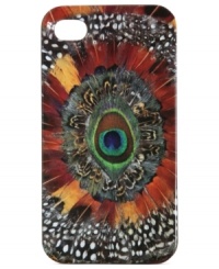 Walk and talk proud with this peacock-printed case for your iPhone as striking colors take flight on this accessory. Approximate length: 2-1/2 inches. Approximate height: 4-3/4 inches. Approximate width: 1/2 inch.