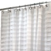 Interdesign Tuxedo X-Long Shower Curtain, White, 72 Inches X 96 Inches