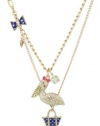 Betsey Johnson Ivy League Pelican and Purse 2-Row Necklace