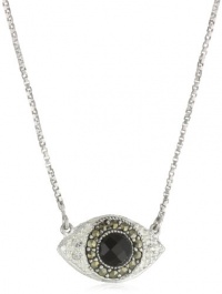 Judith Jack Reversibles Sterling Silver, Swarovski Marcasite and Crystal Evil Eye Pendant Necklace