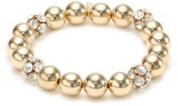 Nine West Star-Struck Fireball Gold-Tone Crystal Fireball Stretch Bracelet