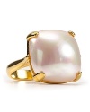 You need no excuse to rock this Majorica white pearl cocktail ring. With an evening gown or your everyday knits, it adds just the right amount of glamour.