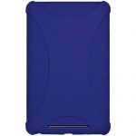 Amzer AMZ94384 Silicone Jelly Soft Skin Fit Case Cover for Asus Nexus 7, Google Nexus 7 - 1 Pack - Retail Packaging - Blue