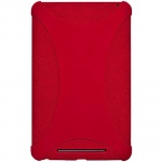 Amzer AMZ94385 Silicone Jelly Soft Skin Fit Case Cover for Asus Nexus 7, Google Nexus 7 - 1 Pack - Retail Packaging - Red