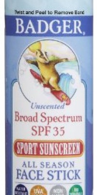 Badger Broad Spectrum SPF 35 All-Season Face Stick, 1 stick,65 oz (18.4 g)