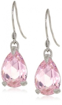 Judith Ripka La Petite Pink Pear Stone on Wire Earrings