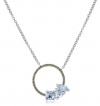 Judith Jack Geometrics Blue Topaz Stones Sterling Silver and Marcasite Pendant Necklace