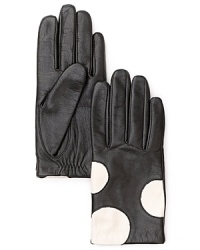 Put your best hand forward in kate spade's short-and-chic leather gloves, offering a polished take on the polka dot trend.