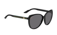 Gucci GG3162/S Sunglasses - 0D28 Shiny Black (BN Dark Grey Lens) - 60mm