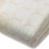 SwaddleDesigns Organic Cotton Flannel Mod Circles Fitted Crib Sheet, Pastel Pink