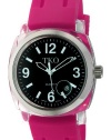 TKO ORLOGI Women's TK508-BF Milano Plastic Case and Fuchsia Rubber Strap Watch