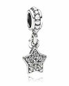 A girly and glamorous cubic zirconia pavé star charm makes a pretty addition to your PANDORA collection.