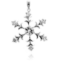 Silvertone Snowflake Pendant