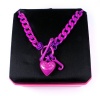 Juicy Couture Neon Purple Starter Necklace with Heart Charm