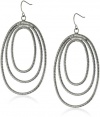 ABS By Allen Schwartz Jet Liner Hematite-Tone Gypsy Earrings