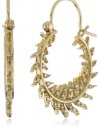 Mizuki 14k Round Quill Diamond Hoop Earrings