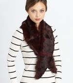 Lush rabbit fur in a chic design makes the perfect topper.Rabbit fur5.9 X 47.2Dry cleanFur origin: SpainImported