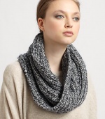 A cozy, stretchy knit wrap is crafted in a luxe blend of wool, cotton and mohair.Wool/Cotton/Mohair/Nylon16W X 13L X 15.5DDry cleanImported