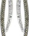 Judith Jack Crystal Glitz Sterling Silver, Crystal and Marcasite Linear Drop Earrings