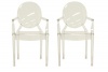 Baxton Studio Set of 2 Vico Clear Acrylic Arm Chair