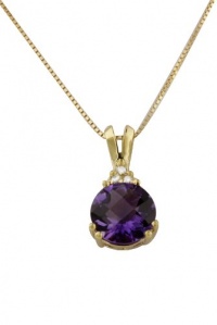 Effy Jewlery 14K Yellow Gold Amethyst and Diamond Pendant, 1.50 TCW