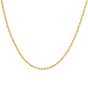 Duragold Men's 14k Yellow Gold Hollow Diamond-Cut Rope Chain Necklace (2.5mm), 20