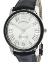 Emporio Armani Men's AR0463 Classic Leather Quartz Silver Dial Watch