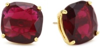 Kate Spade New York Essentials Ruby Colored Small Square Studs